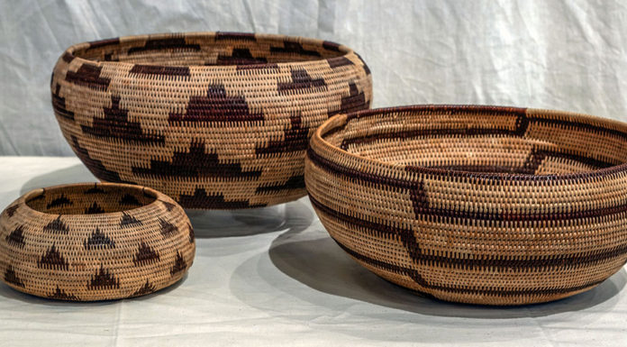Pomo baskets at the Healdsburg Museum