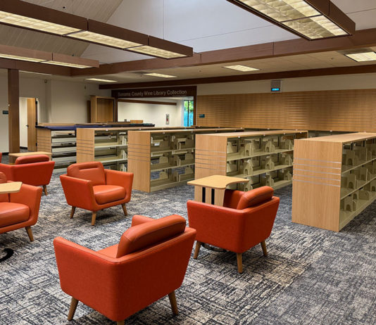 Interior of new Healdsburg Regional Library branch