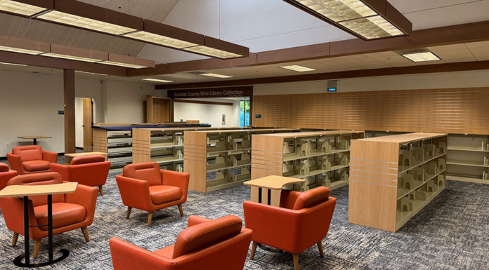 Interior of new Healdsburg Regional Library branch