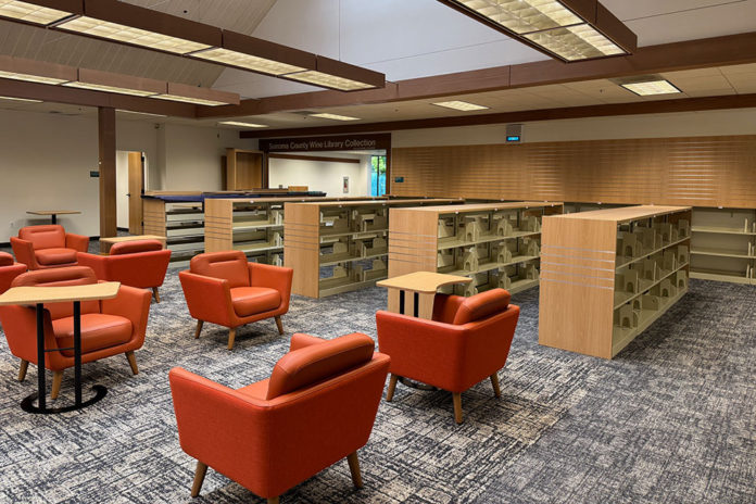 Interior of new Healdsburg Regional Library branch