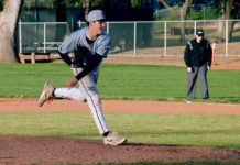 Eric Nielsen pitching early in the 2025 season
