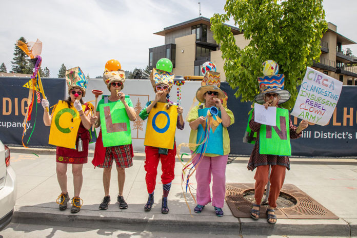 Kazoo band at June 14 protest
