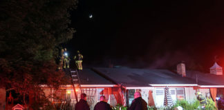 Firefighters on Pordon Lane