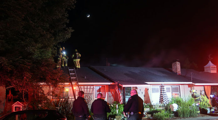 Firefighters on Pordon Lane