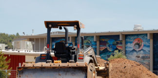 Healdsburg High grove in construction