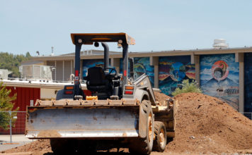 Healdsburg High grove in construction