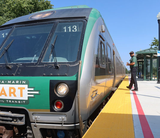 Last to board the Windsor SMART train