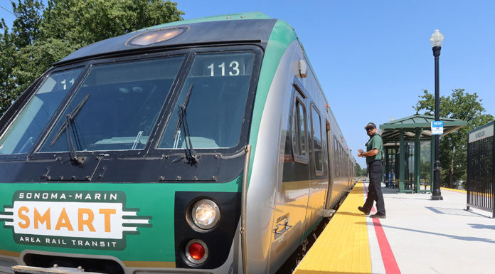 Last to board the Windsor SMART train