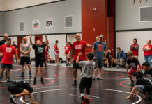 Scott Weidemier teaches wrestling camp
