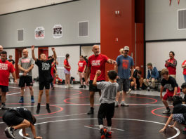 Scott Weidemier teaches wrestling camp