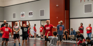 Scott Weidemier teaches wrestling camp