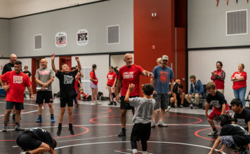 Scott Weidemier teaches wrestling camp