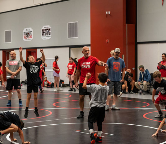 Scott Weidemier teaches wrestling camp