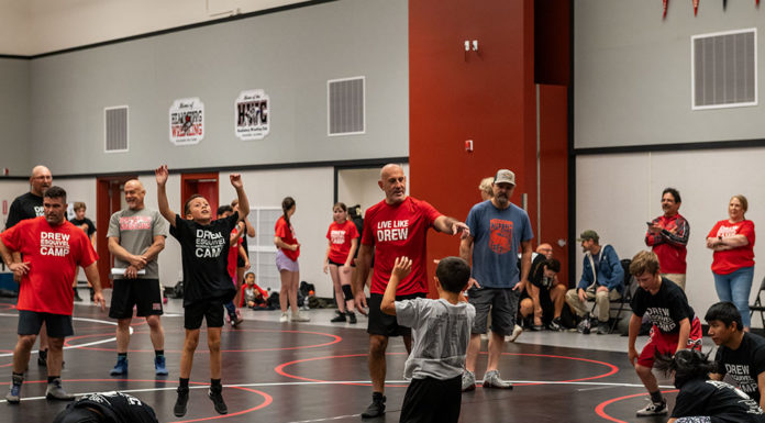 Scott Weidemier teaches wrestling camp