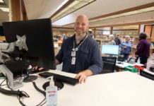 Ben Peery in the new Healdsburg Library