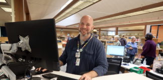 Ben Peery in the new Healdsburg Library
