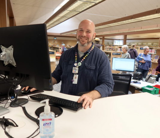 Ben Peery in the new Healdsburg Library