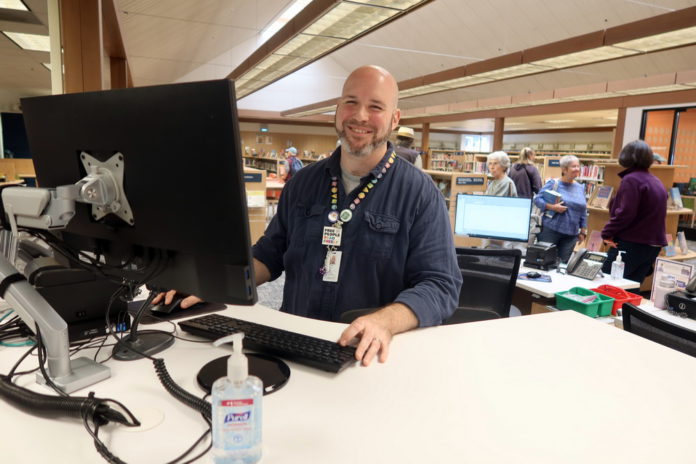 Ben Peery in the new Healdsburg Library