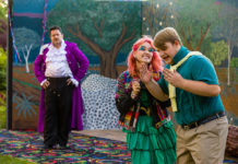 On stage in open-air "Midsummer Night's Dream"