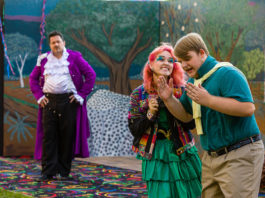 On stage in open-air "Midsummer Night's Dream"