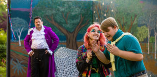 On stage in open-air "Midsummer Night's Dream"