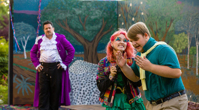 On stage in open-air "Midsummer Night's Dream"