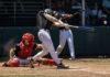 Jacob French gets another hit with the Healdsburg Prune Packers