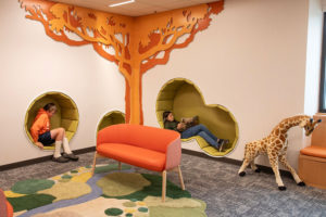 Kids in children's library
