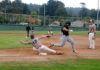 Action at first base in Humboldt