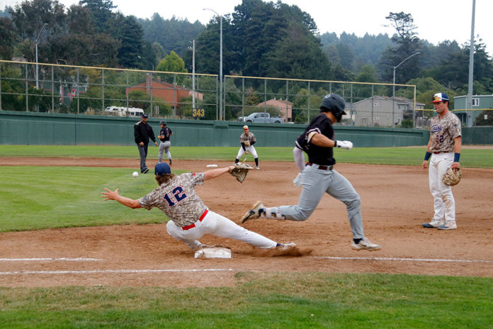 Action at first base in Humboldt