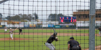 Collegiate wooden-bat baseball in Arcata.