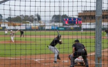 Collegiate wooden-bat baseball in Arcata.