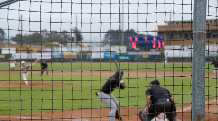 Collegiate wooden-bat baseball in Arcata.