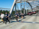 Police carry the torch