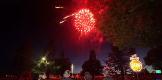 Police and fireworks