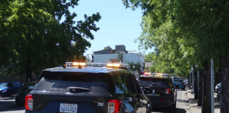 Police cars in Healdsburg,