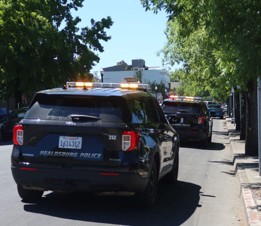 Police cars in Healdsburg,