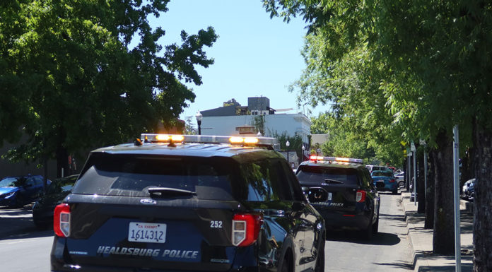 Police cars in Healdsburg,