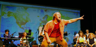 Area stages preview their performance year 'School of Rock' on stage