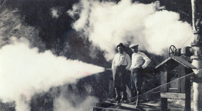 Steam well at the Geysers