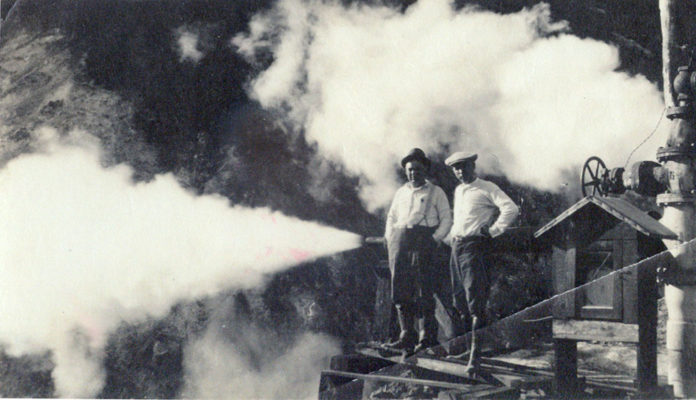 Steam well at the Geysers