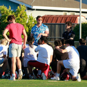 Healdsburg football team meeting