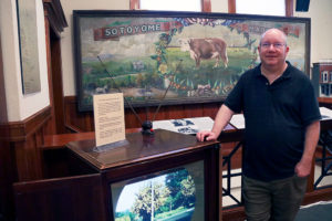 Hugh Livingston with archival TV