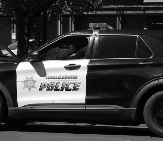 Healdsburg Policer on patrol