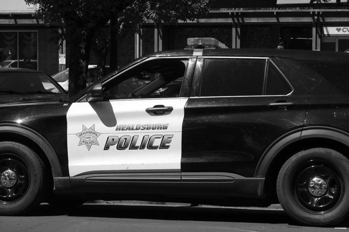 Healdsburg Policer on patrol