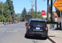 Police car on Matheson Street