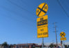 Train crossing signs in Windsor