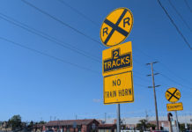 Train crossing signs in Windsor