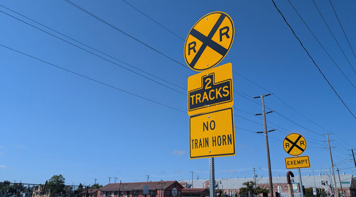 Train crossing signs in Windsor