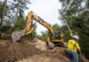 Road repair around Fitch Mountain